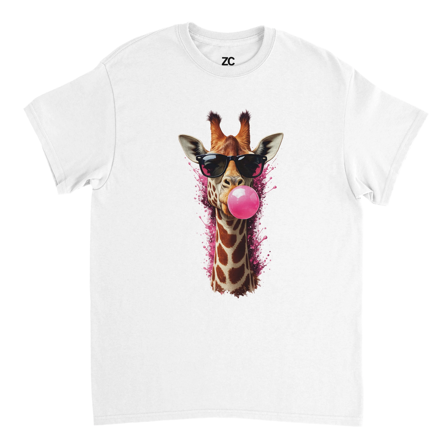 Giraffe Bubblegum T-Shirt (Heavyweight Unisex)