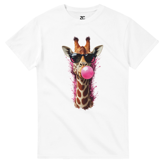 Giraffe Bubblegum T-Shirt (Heavyweight Unisex)