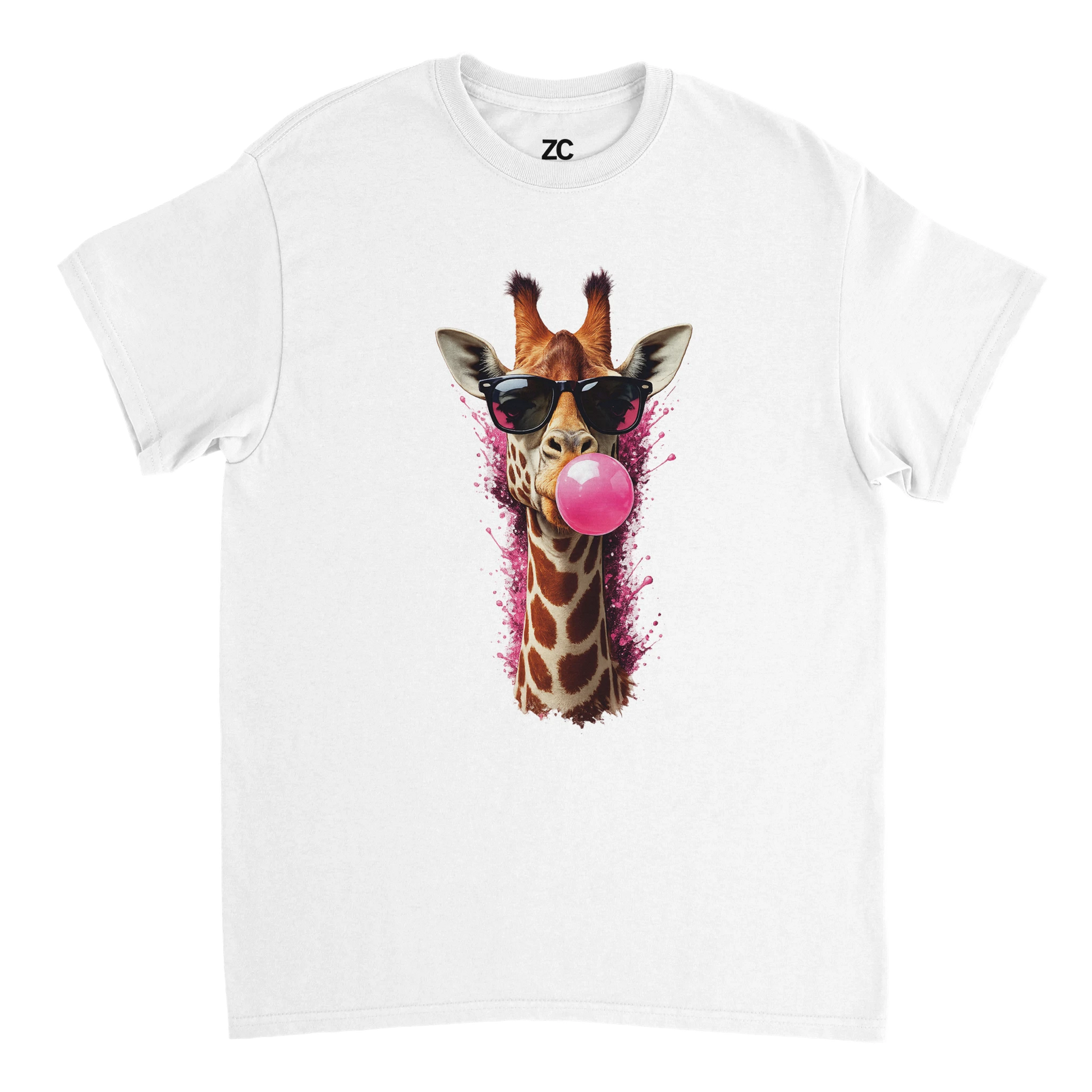 Giraffe Bubblegum T-Shirt (Heavyweight Unisex)