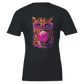 Black t-shirt with a colorful graphic of a leopard wearing sunglasses and blowing a bubble, on a white background.