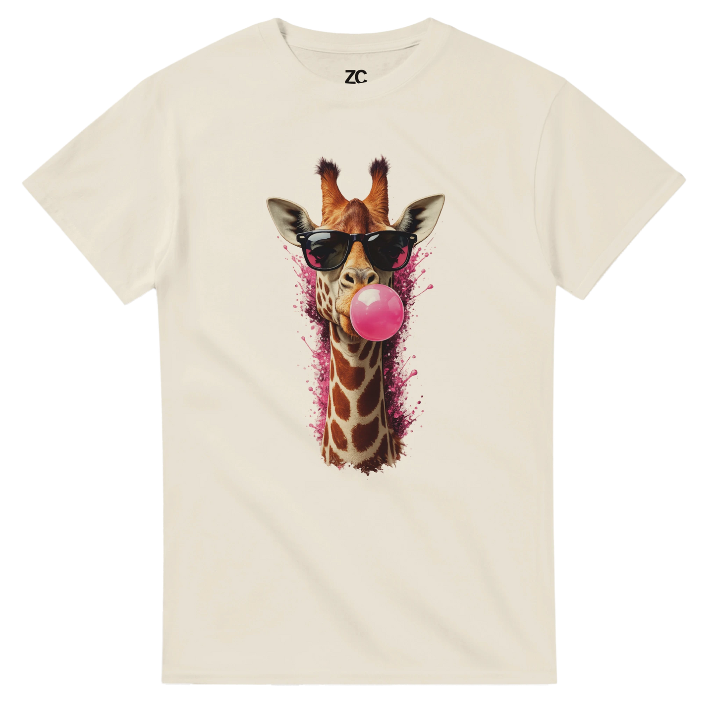 Giraffe Bubblegum T-Shirt (Heavyweight Unisex)