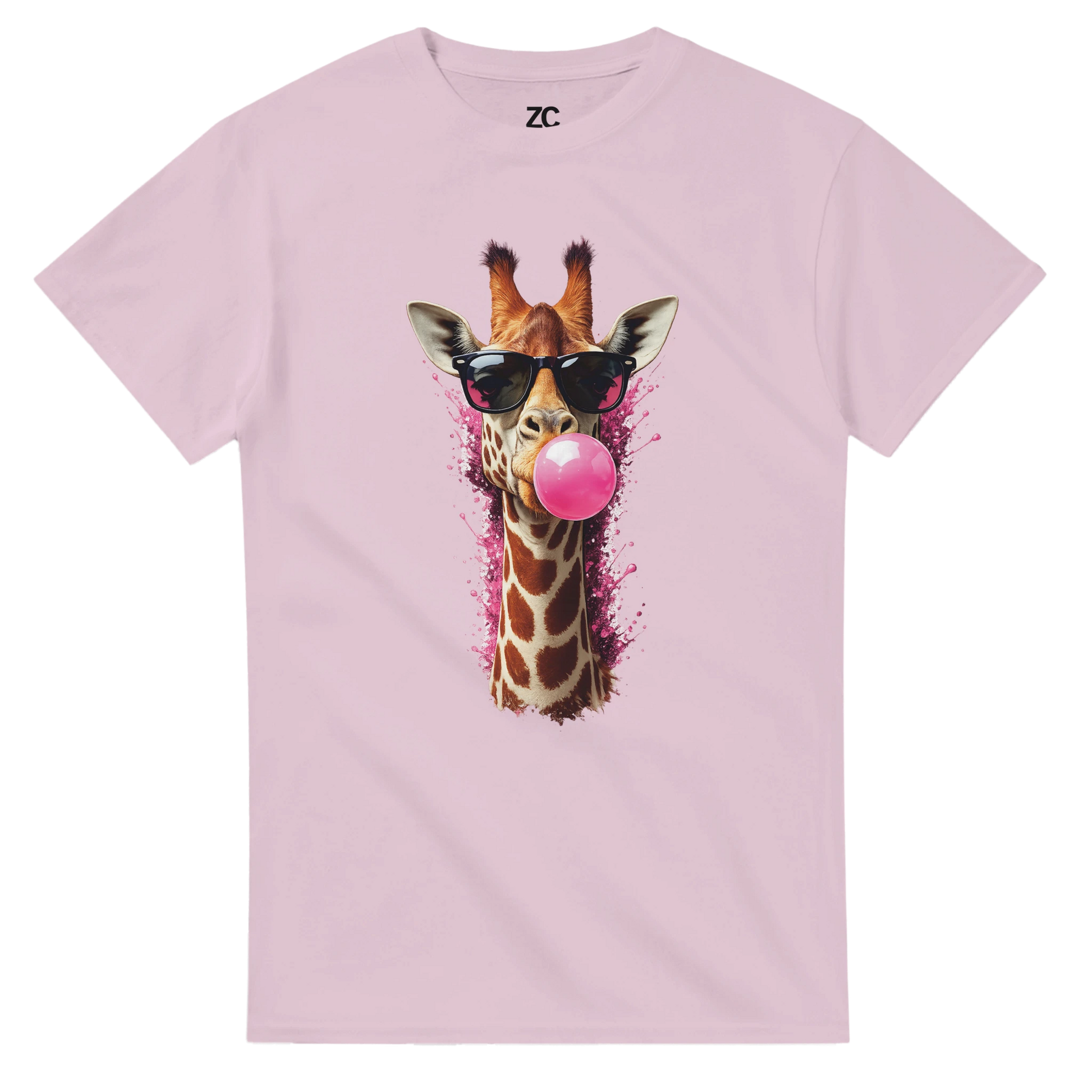 Giraffe Bubblegum T-Shirt (Heavyweight Unisex)