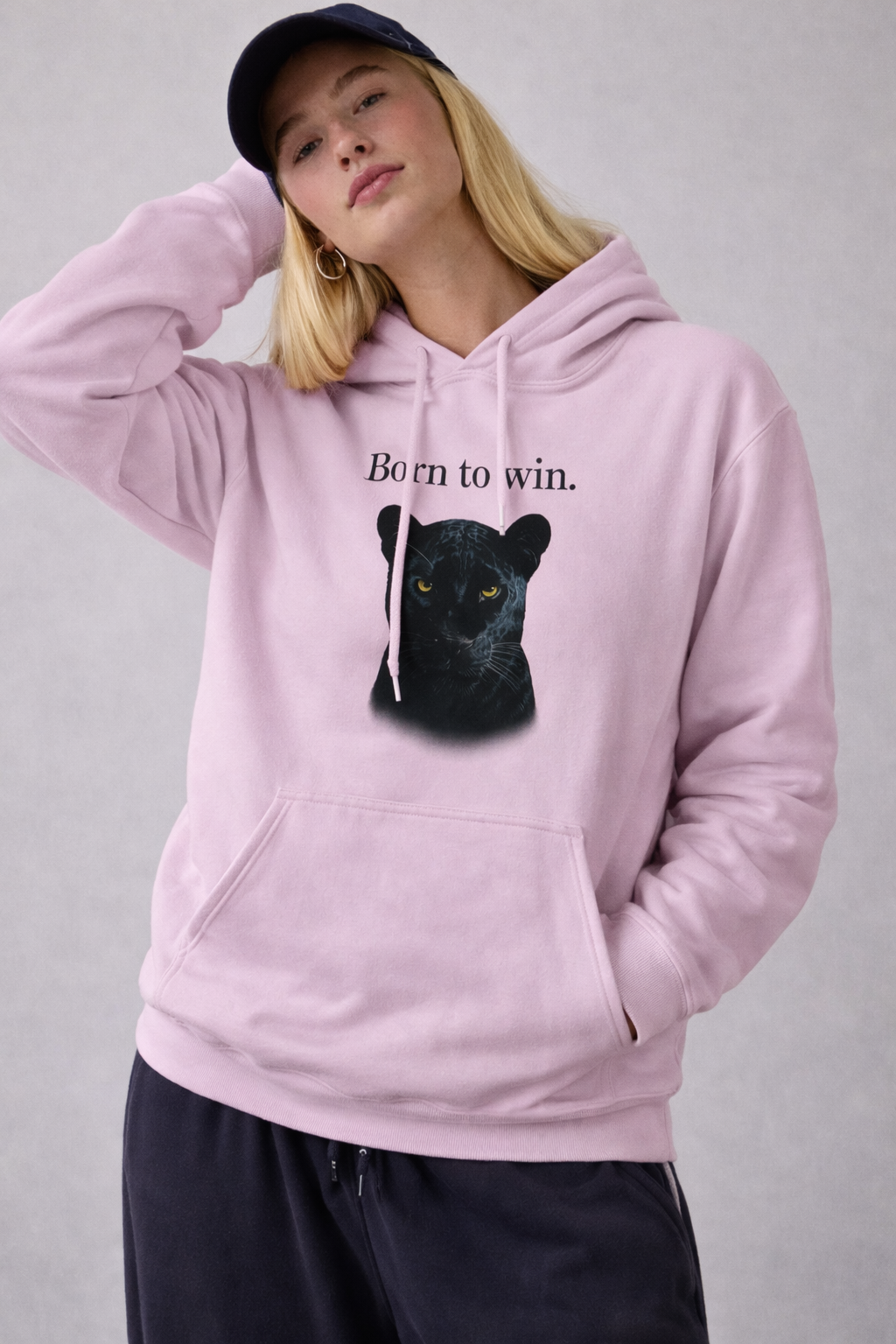 Born to Win Classic Hoodie - Pink Zero Class