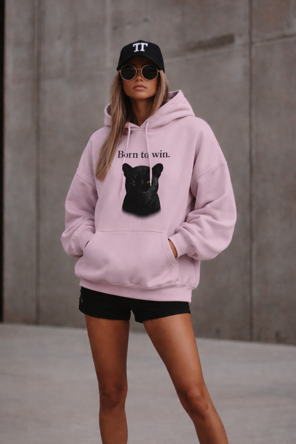 Born to Win Classic Hoodie - Pink Zero Class