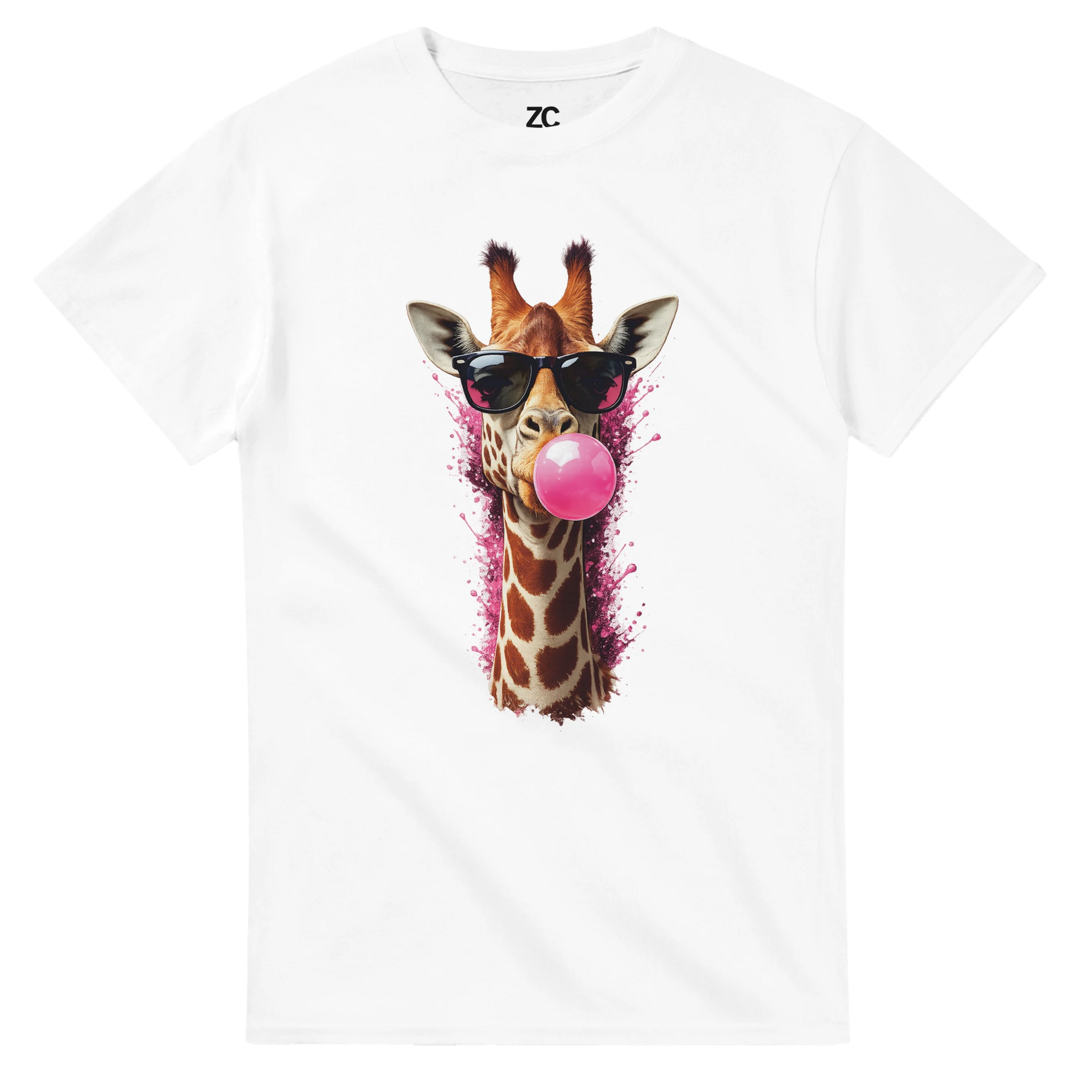 Giraffe Bubblegum T-Shirt (Heavyweight Unisex)