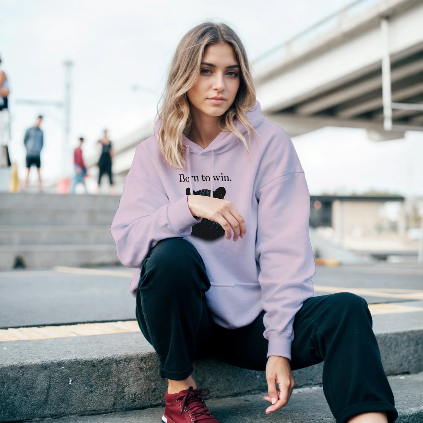 Born to Win Classic Hoodie - Pink Zero Class