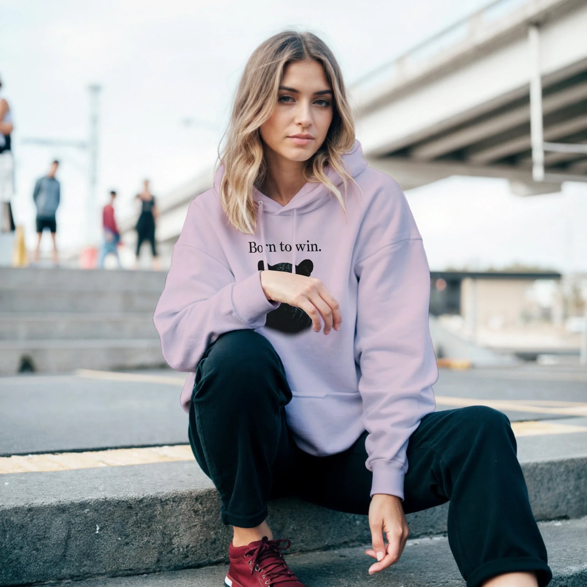 Born to Win Classic Hoodie - Pink Zero Class